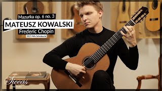 Mateusz Kowalski plays Mazurka in E major op 6 no 3 by F Chopin on a 2021 Nils Schebesta [upl. by Balduin720]