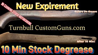 Experimental way to remove oil from a gunstock  M1 Carbine stock degrease with Turnbull Custom Guns [upl. by Sirrep]