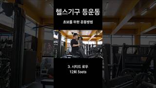 헬스 기구 등운동 초보를 위한 4가지 동작 [upl. by Urina]