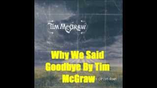 Why We Said Goodbye By Tim McGraw [upl. by Llertnauq558]