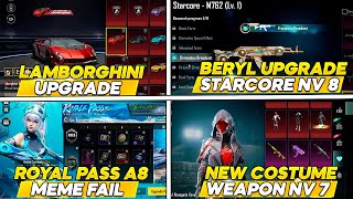 ROYAL PASS A8 LEAKS l NEXT PREMIUM CRATE l LAMBORGHINI UPGRADE PUBG MOBILE UPDATE 33 [upl. by Berkman]