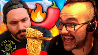 ¡EL RAMEN MÁS PICANTE del MUNDO 🌶️ de ÓSCAR La Capital 🍜 Xokas [upl. by Enner117]