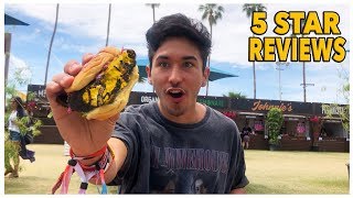 Eating At The BEST Reviewed Food Stand In Coachella 5 STAR [upl. by Alfie]