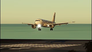 MSFS  Smooth Heraklion landing with SDR A319  Sundair A319100 [upl. by Serolod]