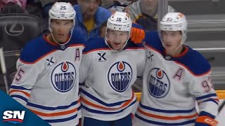 Oilers Zach Hyman Ends 10Game Scoreless Drought With Breakaway Goal [upl. by Huba]