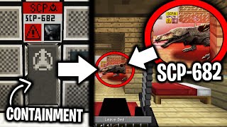 SCP682 Containment Breach on the Minecraft SCP Seed [upl. by Llehsar919]