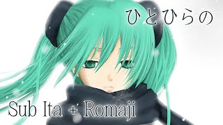 noripy feat Hatsune Miku  Hitohira no 【Sub Ita  Romaji】 [upl. by Ornstead]