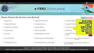 How to fill eFRRO Home  online Portal types of visa efrro frro [upl. by Karlens]