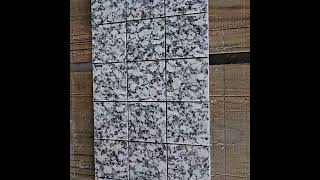 Platinum White Granite Machine Cut Cobbles  Green Granite Cobbles  Moon Exports India [upl. by Anotyad]