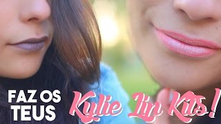 FAZ OS TEUS KYLIE LIP KITS Batom metálico matte e castanho [upl. by Ennaed]