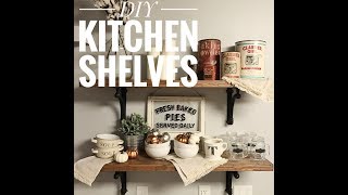 DIY  Easy  Affordable Kitchen Shelves [upl. by Oswald]