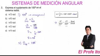 SISTEMAS DE MEDICION ANGULAR  EJERCICIOS DESARROLLADOS 2 [upl. by Ottie]