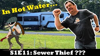 Vlog Sewer Thief  In Hot Water S1E11 rvlife brinkley hotsprings [upl. by Bartolomeo78]