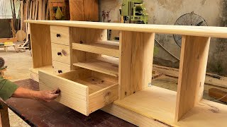 Ingenious Techniques DIY Woodworking Workers  Inspired Art Woodworking Thin 20mm Wooden Furniture [upl. by Narik]