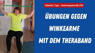 Drei Übungen mit dem Theraband gegen Winkearme im Sitzen Video 20 [upl. by Einatirb]