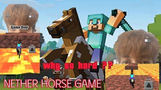 NETHER HORSE GAME  play game to With Me dailygame minecraft ahaireaction [upl. by Dloreh]