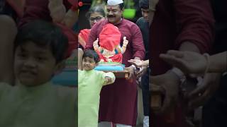 Aarambh GaneshChaturthiSongs AshishKulkarni AnujaDeshpande GanpatiSong Shorts [upl. by Helsie]