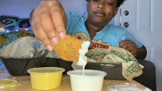 Wingstop Tenders Mukbang Trying flavors [upl. by Yemerej]