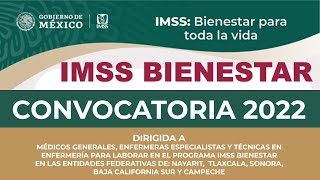 Vacantes en IMSS BIENESTAR convocatoria Nacional Médicos generales enfermeras especialistas y téc [upl. by Adlesirg]