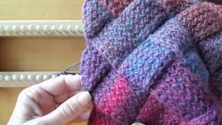 Entrelac on Knitting Loom part 4 [upl. by Vod820]