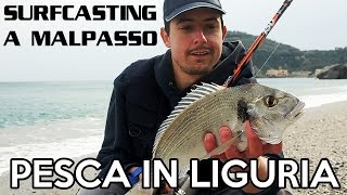 PESCA dalla SPIAGGIA di Malpasso Savona  Liguria [upl. by Pavyer]