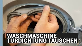 WASCHMASCHINE MANSCHETTE WECHSELN  BOSCH TÜRDICHTUNG TAUSCHEN  eBikeundSo [upl. by Odlanar]