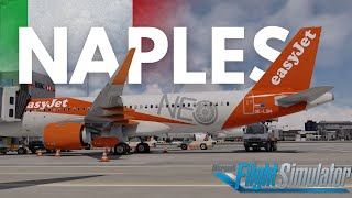 MSFS NEW IniBuilds A320neo V2  London Gatwick LGW ✈️ Naples NAP  Easyjet Europe OPS [upl. by Ainerbas]