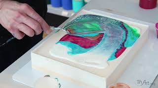 Paint Pour with Liquid Glass from TriArt [upl. by Eleon]