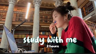 STUDY WITH ME 2 hours  Pomodoro 255  Calm piano [upl. by Sinai]