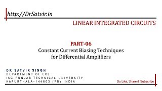 106 Constant Current Biasings for Differential Amplifiers [upl. by Yralih429]