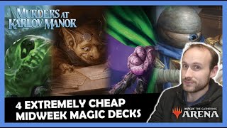 4 NEW Karlov Manor Budget Decks  MTG Arena Standard Beginner Deck Guide For Midweek Magic [upl. by Ahsenrad]