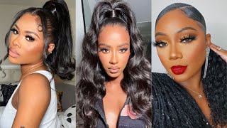 Ponytail Hairstyle Ideas for Black Women hairstylesforblackwomen [upl. by Stenger]