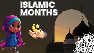 Learn the Months of Islam  Vocals Only  Islamic Video for Kids No Music [upl. by Marteena980]