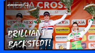 Zoe Backstedt claims first win of 2024 in Hexia Cross Gullegem 🔥  Eurosport CycloCross Highlights [upl. by Odranoel853]