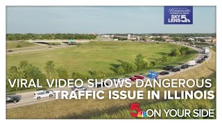 Viral TikTok video shows dangerous traffic issue in OFallon Illinois [upl. by Ellebana189]