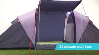 Halfords 4 Person Tunnel Tent  Dark Blue  Halfords UK [upl. by Leiand]