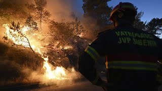 Leuropa del sud in fiamme divampano gli incendi in Spagna Portogallo Francia e Croazia [upl. by Shaeffer47]