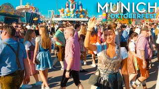 Walking Oktoberfest An Unforgettable Experience With Captions 4k UltraHD 60fps [upl. by Eirot]