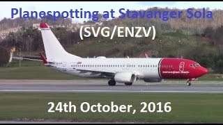 Planespotting Stavanger 24th October 2016 [upl. by Zsamot]