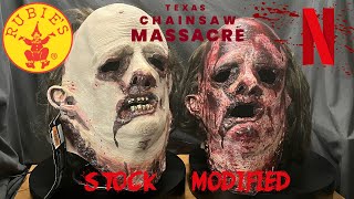 Rubies Netflix Leatherface Masks Stock Vs Modified [upl. by Mccahill750]