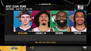 NBA TV previews 2024 NBA Dunk Contest [upl. by Ahsikan681]