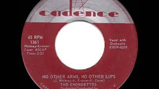 1959 HITS ARCHIVE No Other Arms No Other Lips  Chordettes [upl. by Temple]