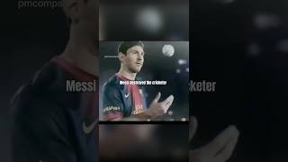 Messi showed everyone how to play Cricket 👽 shorts messi ronaldo shortsvideo [upl. by Anotyad]