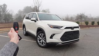 2024 Toyota Grand Highlander Limited Hybrid AWD Start Up Walkaround Test Drive and Review [upl. by Nekial56]