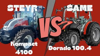 STEYR Kompakt 4100 vs SAME Dorado 1004 steyr same [upl. by Sordnaxela922]