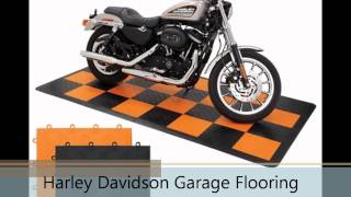 Harley Davidson Garage Flooring Kit  4 x 8 Black and Orange [upl. by Dreda296]