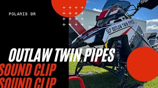 Starting Line Products  Polaris 9R Outlaw Twin Pipes Sound Clip [upl. by Orual]