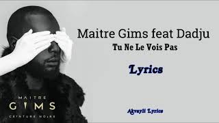 Maitre gims ft dadju tu ne le vois pas Lyrics [upl. by Sybyl20]