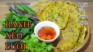 BÁNH XÈO LƯỜI  Cách Pha Bột Bánh Giòn Rụm Của Gia Đình Món Chay Mỗi Ngày 1034 Pancakes [upl. by Ellerey730]