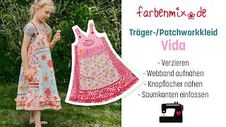 Video Nähanleitung Trägerkleid VIDA von farbenmix [upl. by Roman]